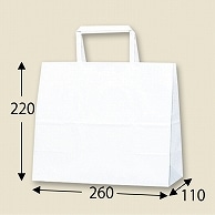HEIKO 紙袋 H25チャームバッグ 26-2(平手) 白無地 50枚