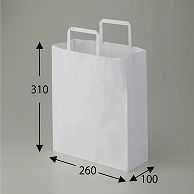 HEIKO 紙袋 H25チャームバッグ 26-4(平手) 晒白無地 50枚