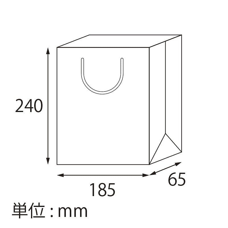 【オリジナル印刷】特注TCB 高級手提げ袋 185×65×240 1色 ベタ無 500枚