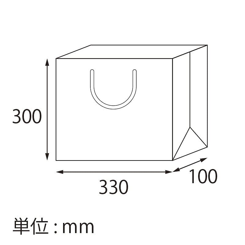 【オリジナル印刷】特注TCB 高級手提げ袋 330×100×300 1色 ベタ無 500枚