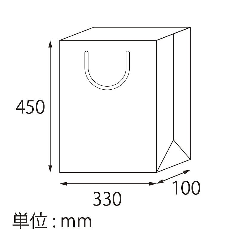【オリジナル印刷】特注TCB 高級手提げ袋 330×100×450 1色 ベタ無 500枚