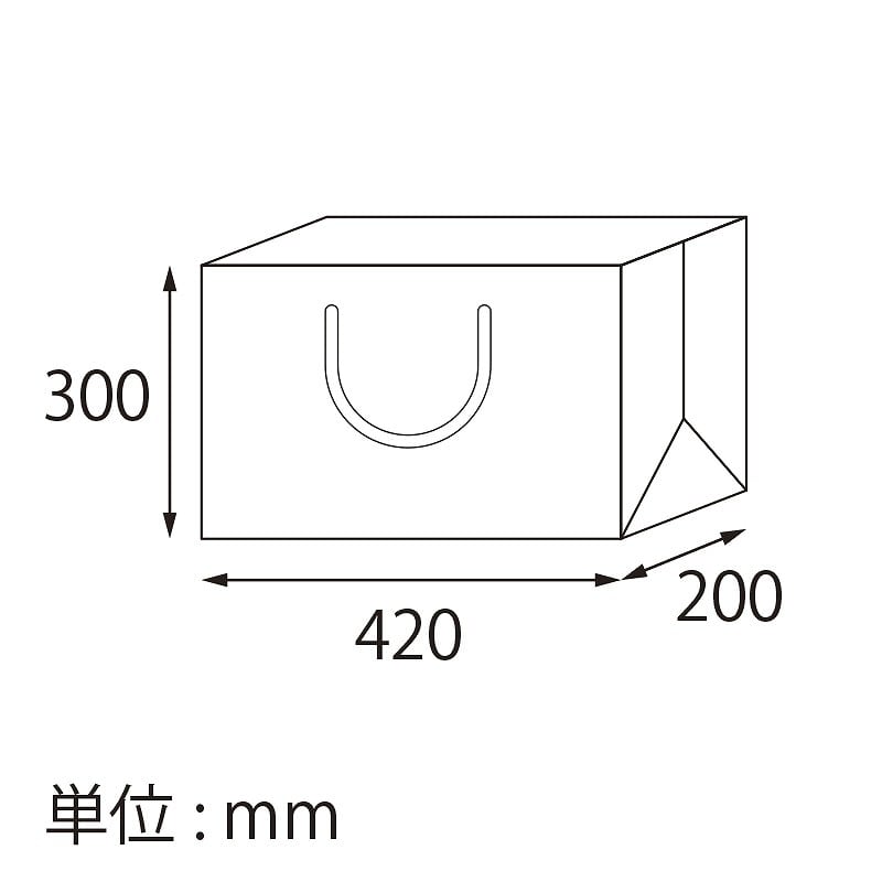 【オリジナル印刷】特注TCB 高級手提げ袋 420×200×300 1色 ベタ無 500枚