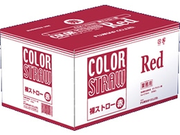 【直送品】尚美堂 フジ裸ストロー 赤 500本 1箱（ご注文単位1箱)