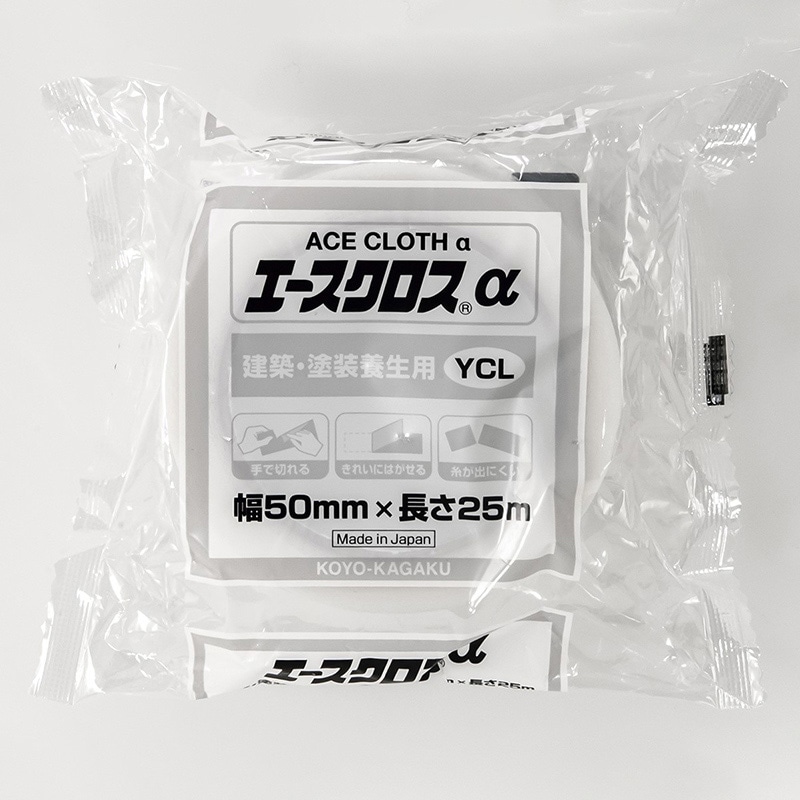 【直送品】 光洋化学 養生テープ　エースクロスα　YCL 幅50mm×長さ25m クリア 1巻（ご注文単位30巻）