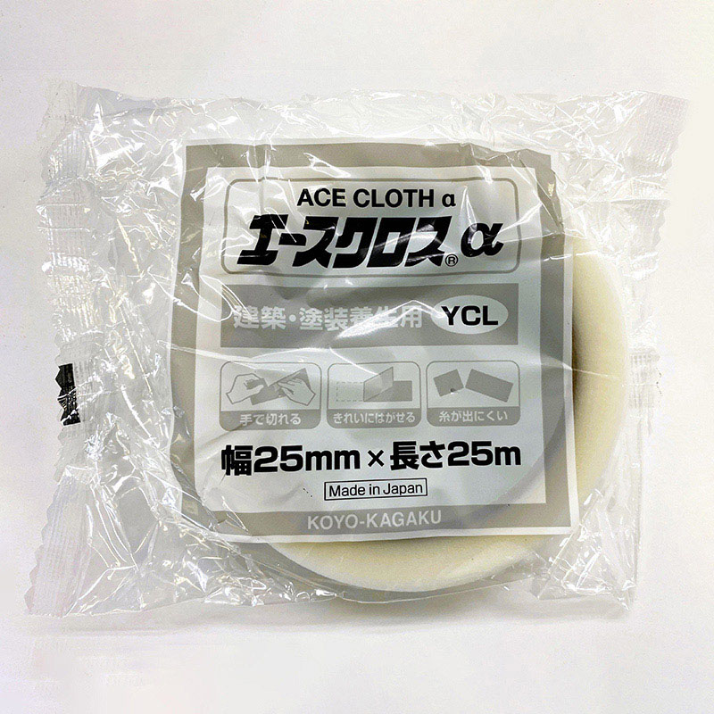 【直送品】 光洋化学 養生テープ　エースクロスα　YCL 幅25mm×長さ25m クリア 1巻（ご注文単位60巻）