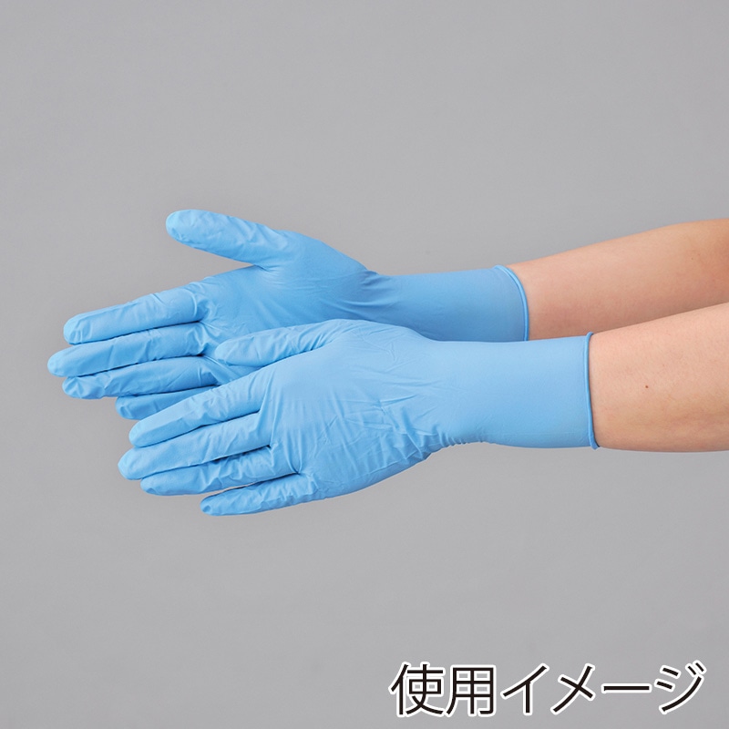 【直送品】 エブノ ニトリル極薄手袋　パウダーフリー 箱入　M 520　ブルー 100枚/箱（ご注文単位20箱）