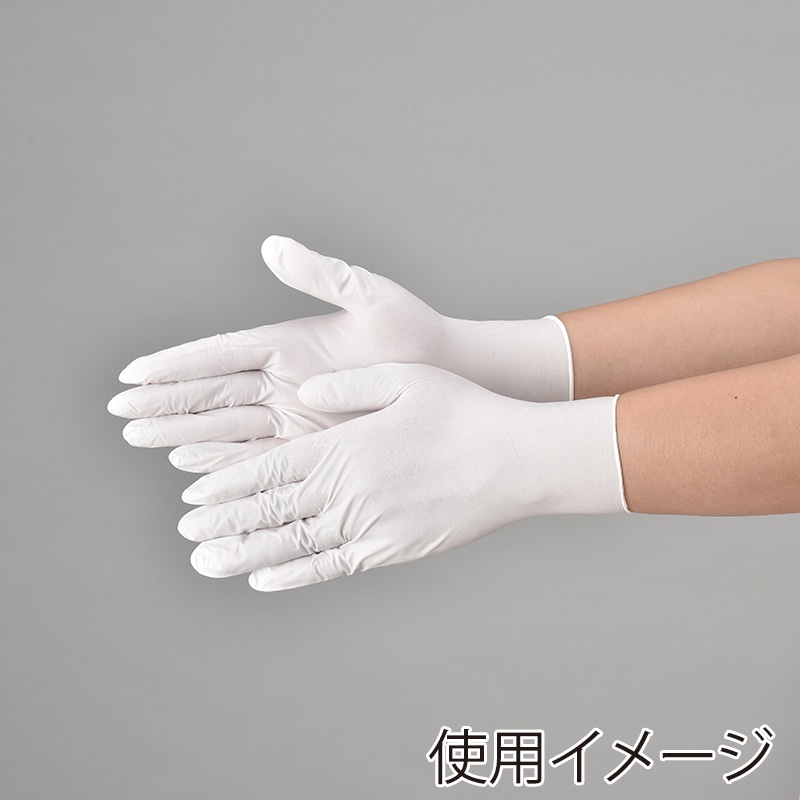 【直送品】 エブノ ニトリル手袋　ニトリルトライ3　粉付 箱入　SS 552　ホワイト 100枚/箱（ご注文単位30箱）