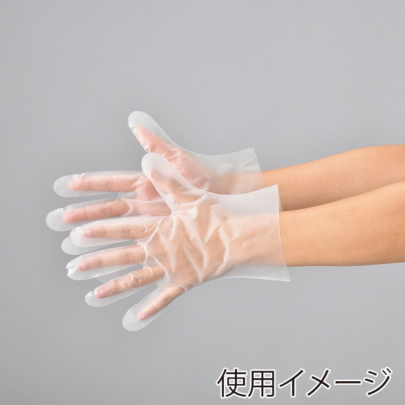【直送品】 エブノ ポリ手袋　シルキーダイヤ M　袋入 356　半透明 100枚/袋（ご注文単位60袋）