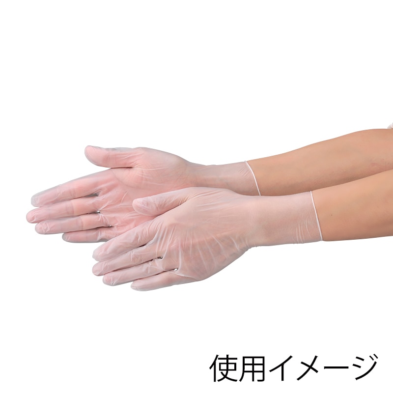 エブノ PVC手袋 エブケアプラテ40 No.1032 半透明 パウダーフリー L 139274 100枚