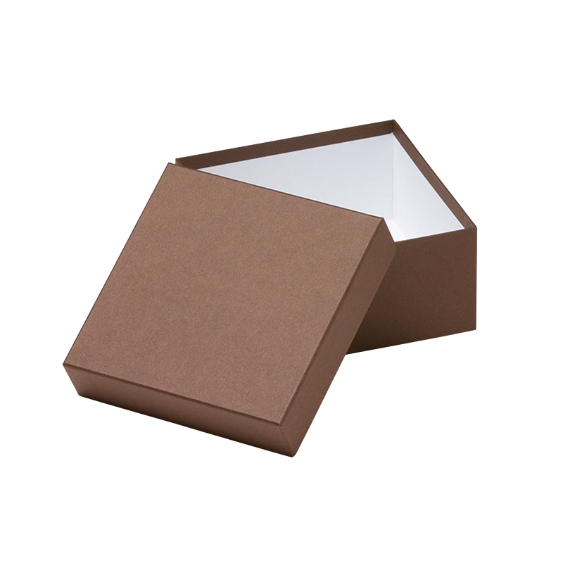 洋菓子箱　正方形フェザーギフトケース S　マロン 1255　1個（ご注文単位100個）【直送品】