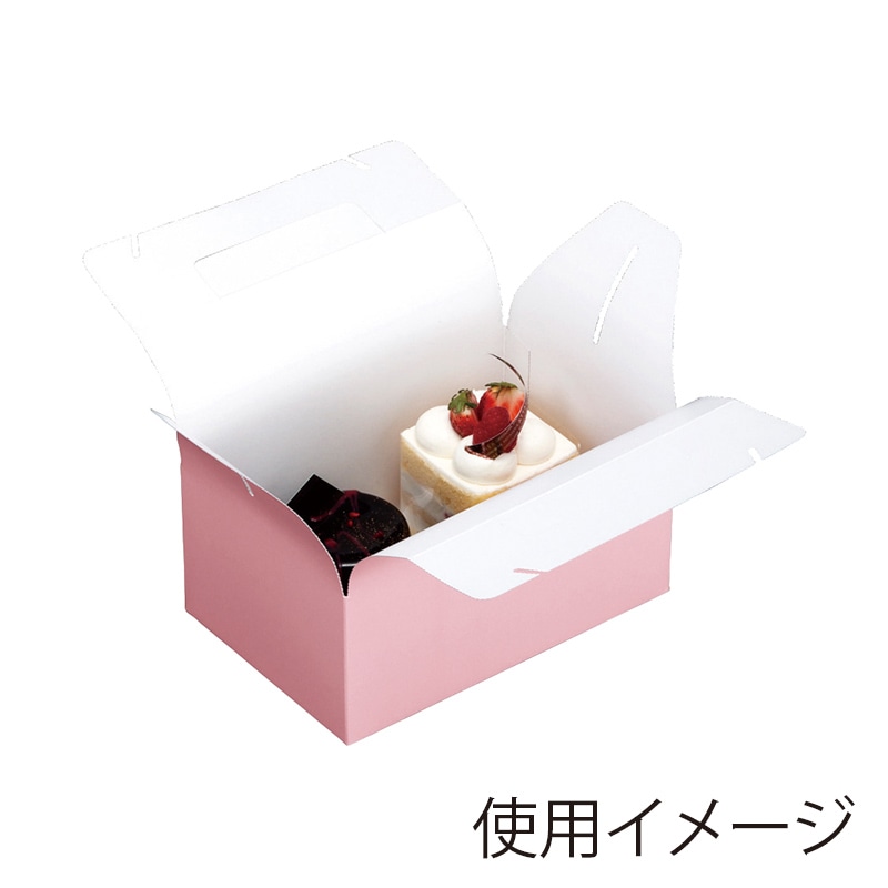 ヤマニパッケージ 洋菓子箱　キャリーピンク ＃6 20－103 50枚/パック（ご注文単位10パック）【直送品】