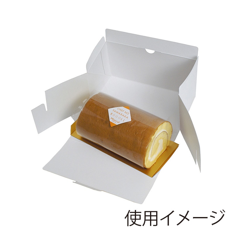 直送品】 ヤマニパッケージ ロールケーキ箱 ロールBOX 6寸 20－420 200