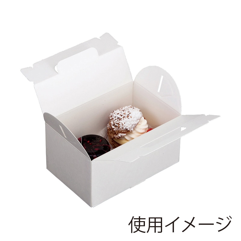 【直送品】 ヤマニパッケージ ケーキ箱　エコキャリー ＃5 DE－50 25枚/包（ご注文単位8包）