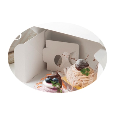 【直送品】cotta ケーキ箱　ロックBOX　105 5×7 76437　ピンク 25枚/束（ご注文単位1束）