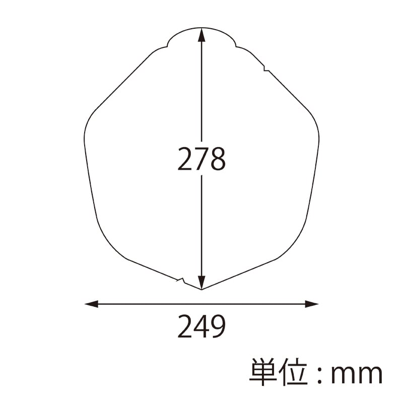 オリジナル印刷】特注クレープ包装紙 変形 249×275mm 1色印刷 10000枚