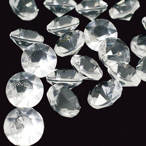 【直送品】 キッシーズ ジュエルアイス　ダイヤモンド　蛍光クリア 1kg　約250個入 透明　KISJI62694 1袋（ご注文単位1袋）