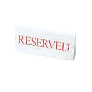 【直送品】 えいむ　テーブルサイン　RESERVED　白 RY－16　赤文字 310520 1個（ご注文単位3個）