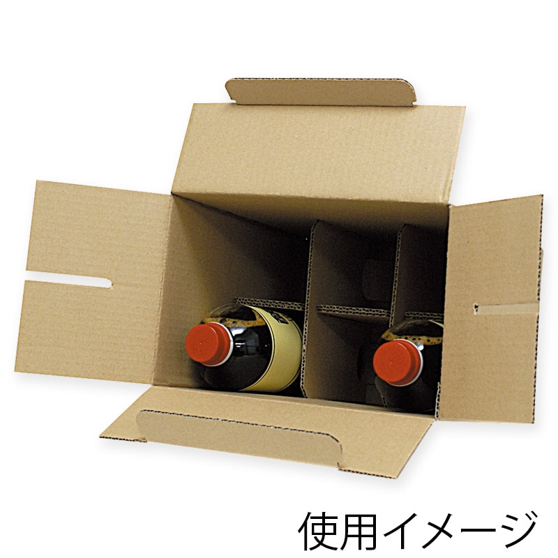 【直送品】 ヤマニパッケージ 1Lペットボトル　サービス箱 6本 K－1162 100枚/箱（ご注文単位1箱）