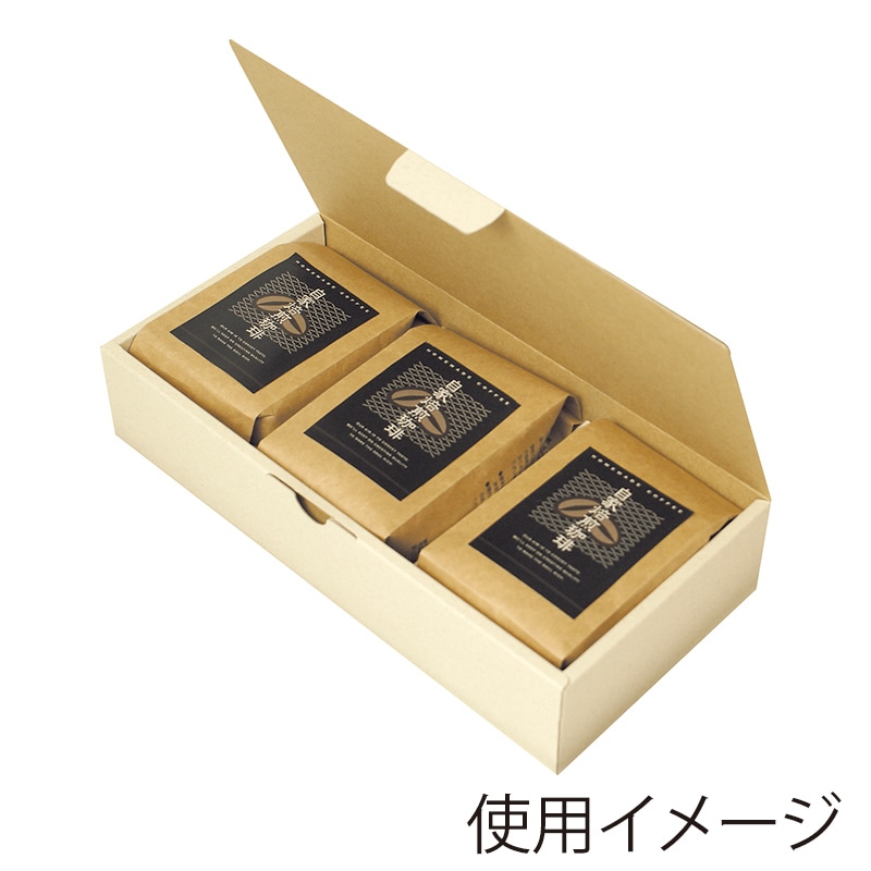 【直送品】 ヤマニパッケージ コーヒーギフトケース　パームヤシックスギフト箱 200g×3ヶ用 COT－17　50枚/束（ご注文単位2束）