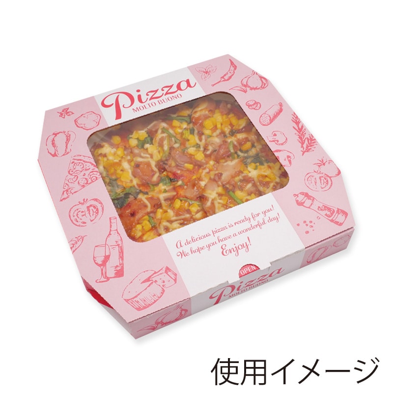 シモジマ エフピコ 食品容器 ピザ箱 窓付 10インチ デリシャスレッド 50枚 包装用品 店舗用品の通販サイト
