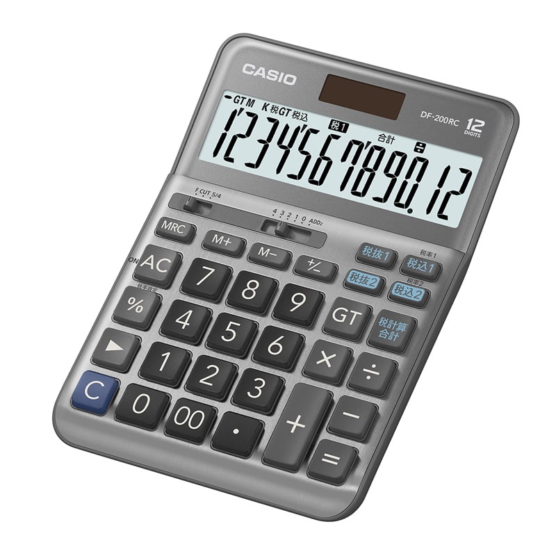 カシオ計算機 軽減税率電卓 デスクタイプ DF-200RC-N 12桁 1台