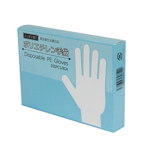 直送品】㈱三和 ポリエチレン手袋 HDPE 内箱入 PEGL－1 200枚/箱（ご