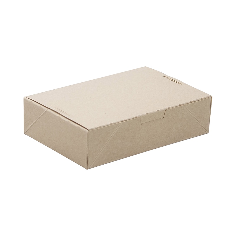 【直送品】 ペーパークラフト 食品箱　ファインBOX　Fクラフト無地 中 135286 50枚/袋（ご注文単位12袋）