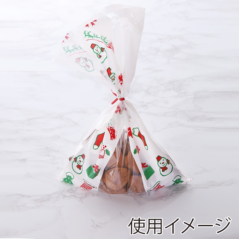 【直送品】 大阪ポリエチレン販売株式会社 クリスマス小袋  7218 100枚/袋（ご注文単位1袋）