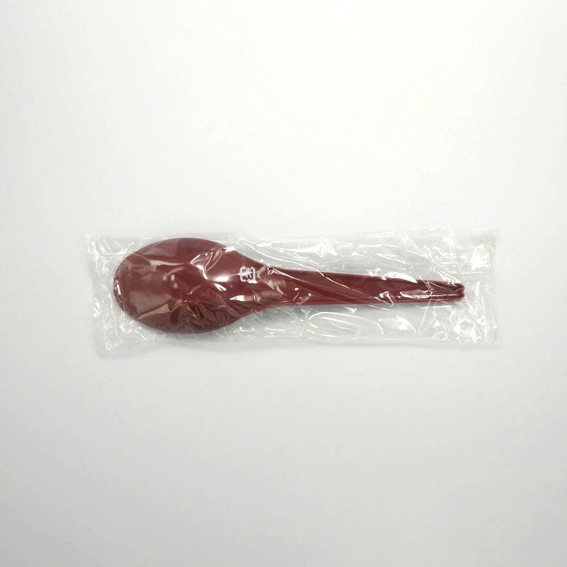 【直送品】 ホウケン産業 プラスチックレンゲ　14cm 単袋　エンジ 100本/袋（ご注文単位25袋）