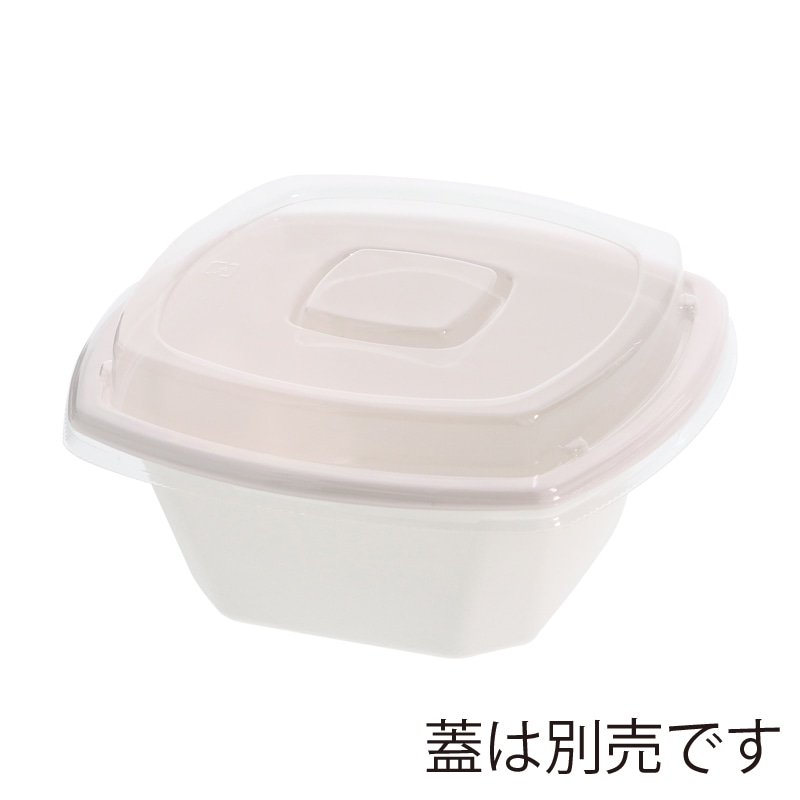 【直送品】ケーピープラテック 丼容器 KMPランチ KMPランチ-8 本体 ホワイト 50枚/袋（ご注文単位12袋）