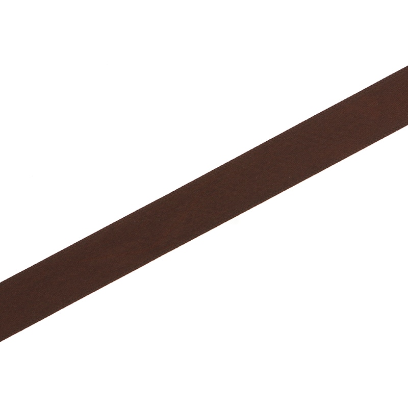 星野 リボン ラスターサテン 15mm幅×45m巻 322042 チョコレート 1巻