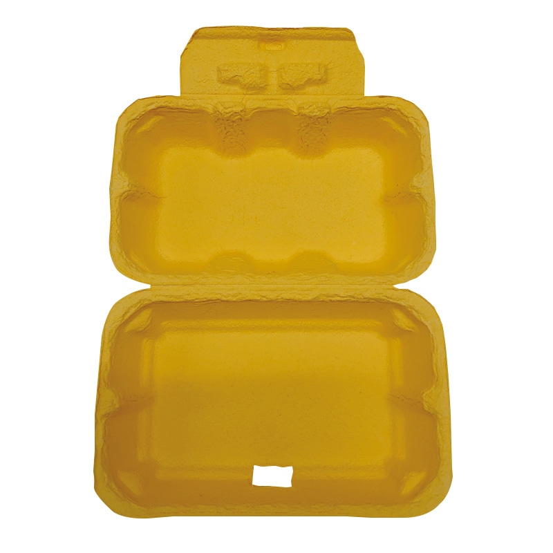 【直送品】 日本モウルド工業（株） パルプモールド容器　パルボックス 小 黄　42053　200枚/箱（ご注文単位1箱）