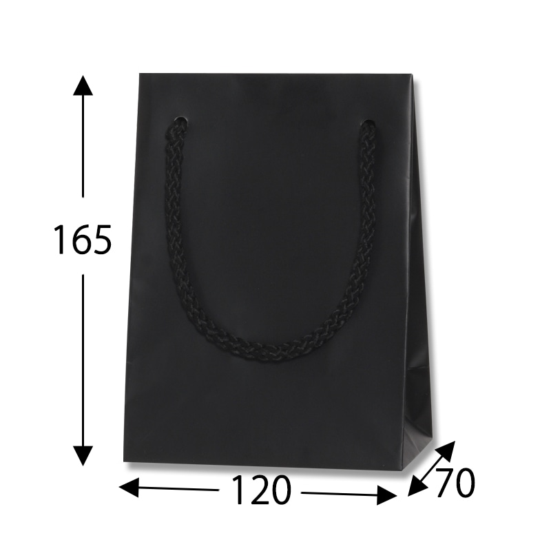 HEIKO 紙袋 ブライトバッグ T-4 黒MT(マットPP貼り) 10枚
