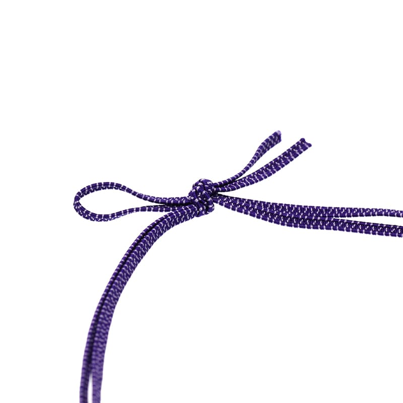 カラーゴム 平彩ゴム 2重 片花結び 折径12cm 紫 50本