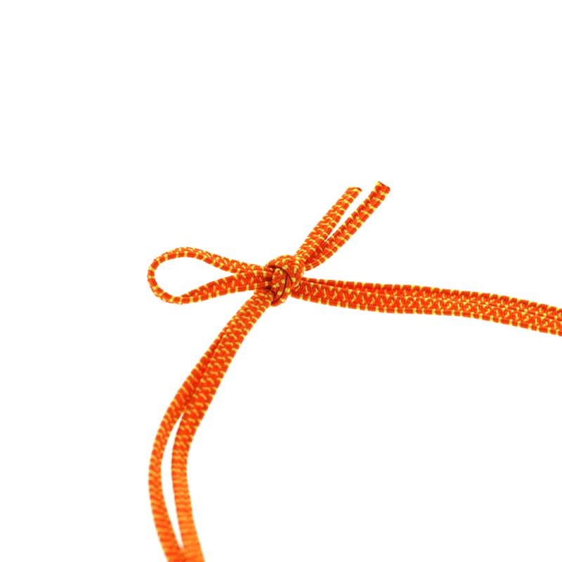 カラーゴム 平彩ゴム 2重 片花結び 折径12cm オレンジ 50本