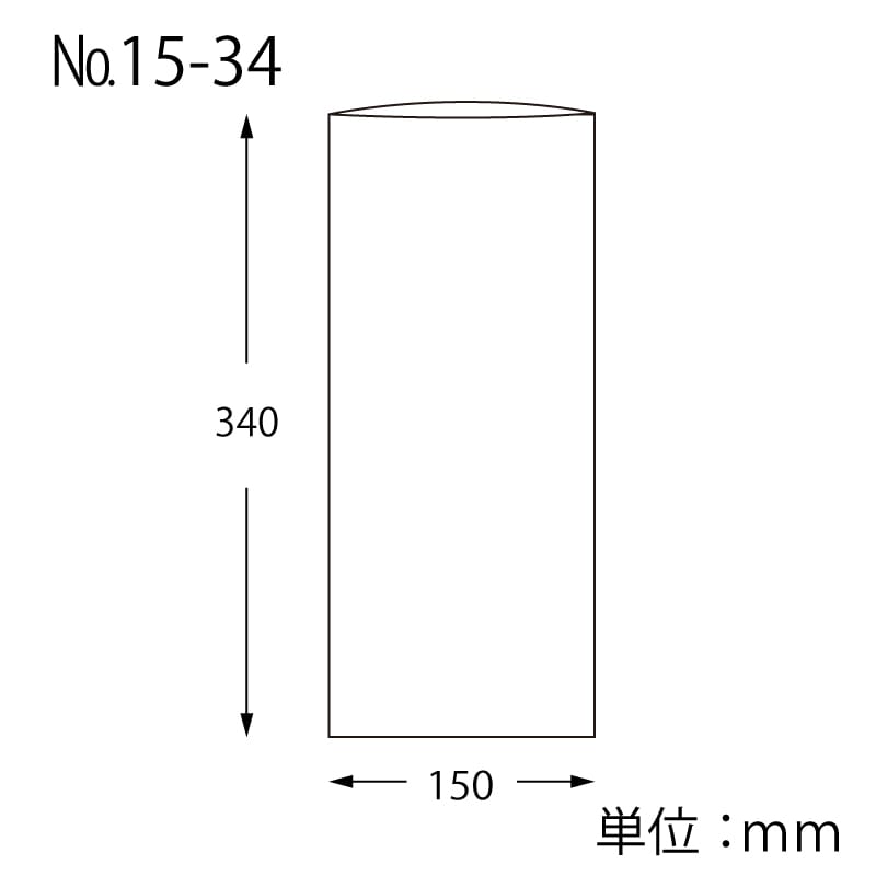 HEIKO ポリ袋 ボードンパック 穴なしタイプ 厚み0.02mm No.15-34 100枚