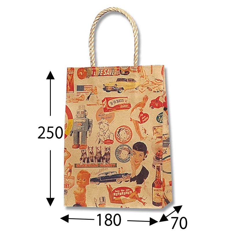 HEIKO 紙袋 スムースバッグ 18-07 キスミー 25枚