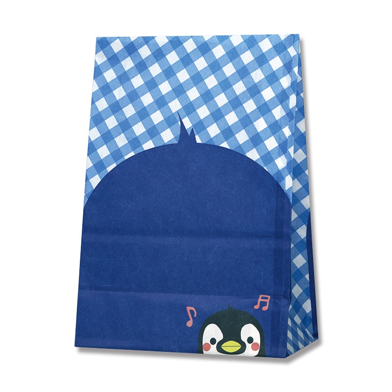 HEIKO 紙袋 窓付袋(内側ラミネート) パックンバッグ S1F ペンギン 50枚