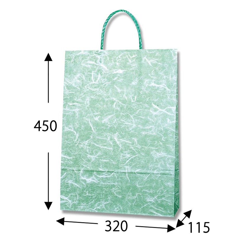 HEIKO 紙袋 スムースバッグ 2才 雲竜 緑 25枚