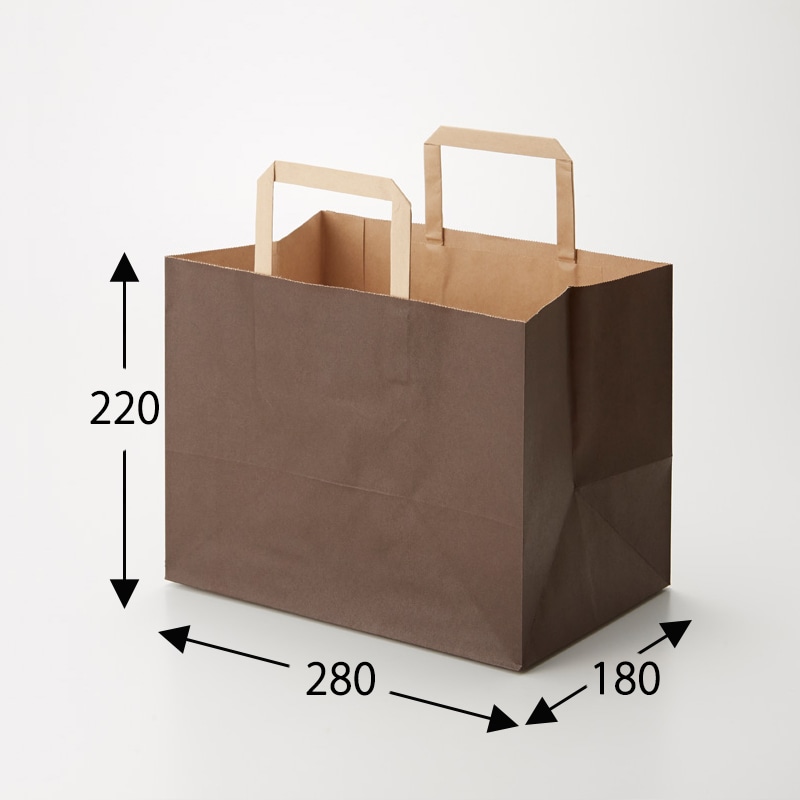HEIKO 紙袋 Hフラットチャームバッグ 280-1(平手) 未晒ブラウン 無地 50枚 4901755351620 通販  包装用品・店舗用品のシモジマ オンラインショップ