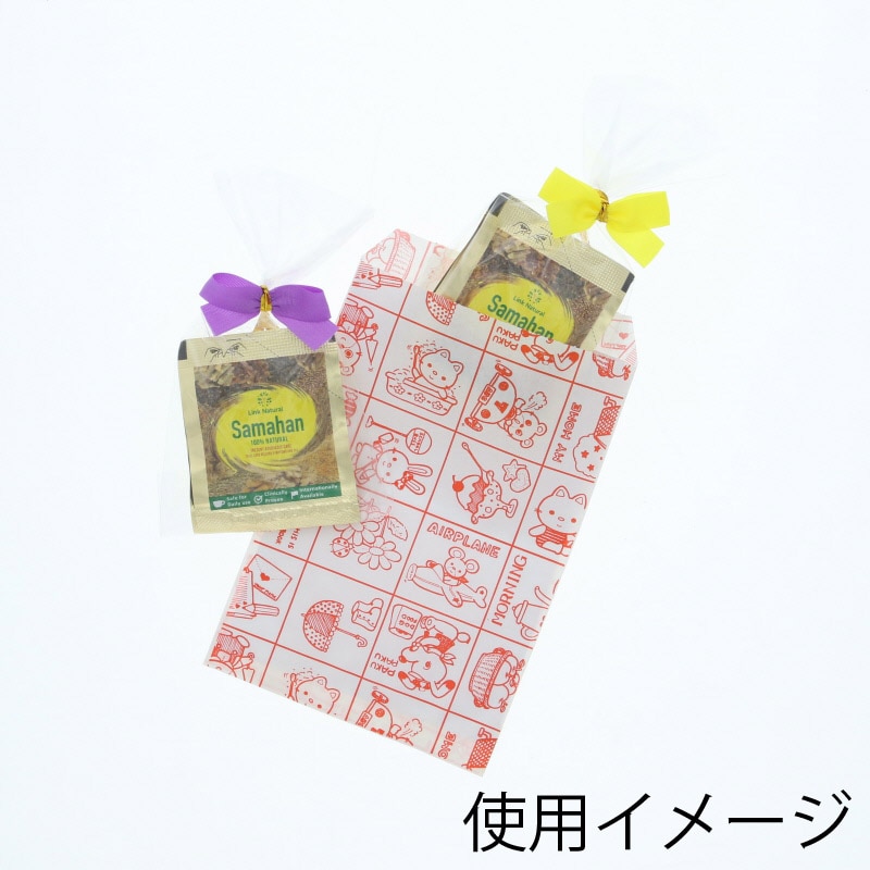 ケース販売HEIKO 紙袋 柄小袋 Rタイプ R-20 ギンガムミニ 赤 006522104 1ケース(200枚入×10袋 合計2000枚)