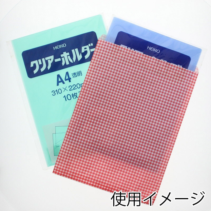 HEIKO 紙袋 柄小袋 Rタイプ R-10 ギンガムミニ赤 200枚
