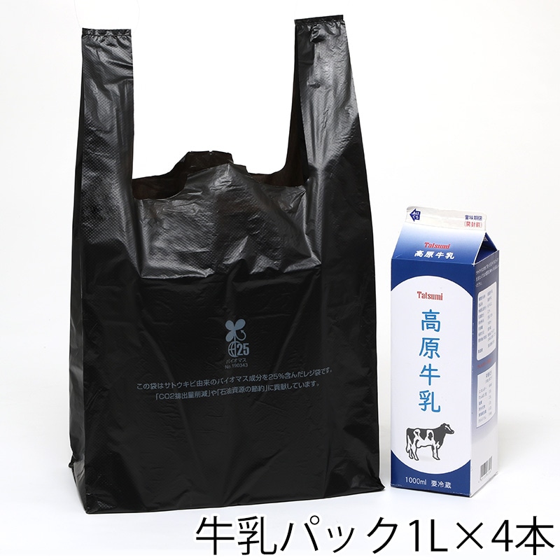 HEIKO レジ袋 バイオハンドハイパー L ブラック 100枚｜【シモジマ】包装用品・店舗用品の通販サイト