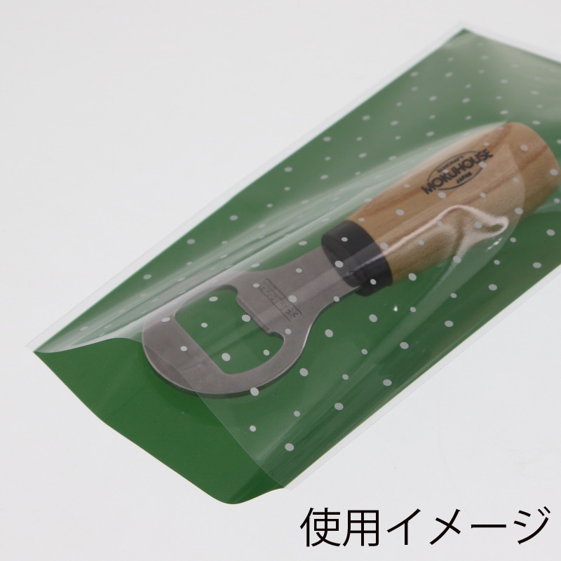 HEIKO OPP袋 クリスタルパック柄入り 3S プチドット グリーン 50枚