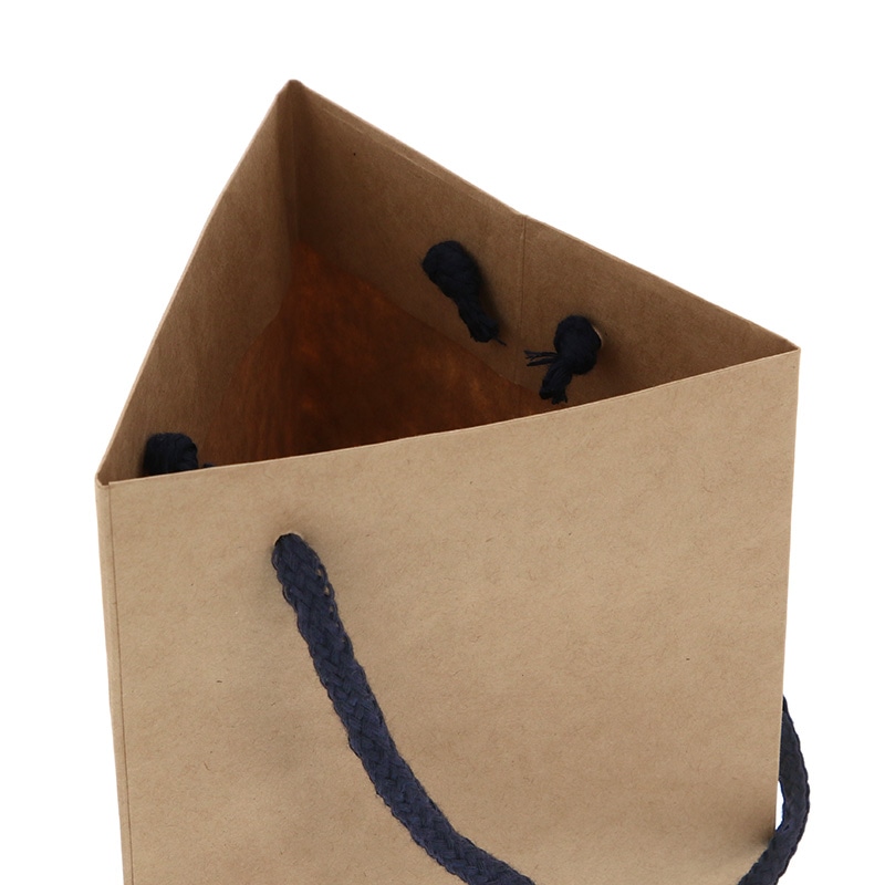 HEIKO 紙袋 トライアングルバッグ ワイン1本 クラフト 10枚｜【シモジマ】包装用品・店舗用品の通販サイト