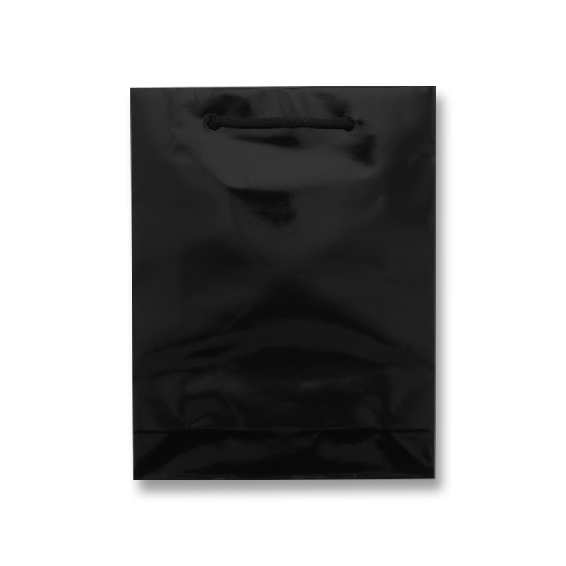 HEIKO 紙袋 ブライトバッグ MM 黒(グロスPP貼り) 10枚