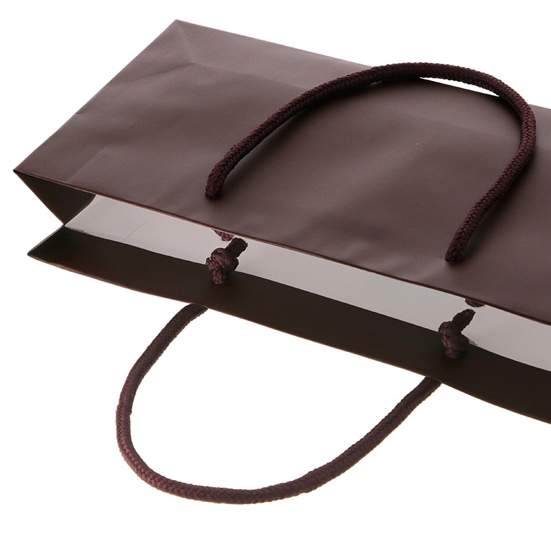 HEIKO 紙袋 ブライトバッグ 31-6.5 チョコブラウン(マットPP貼り) 10枚