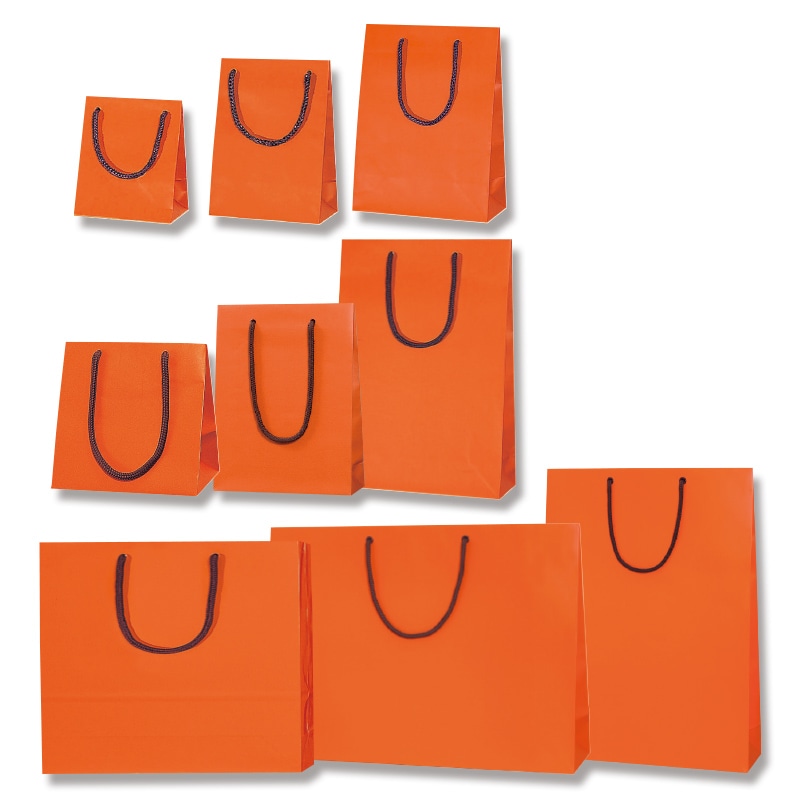 HEIKO 紙袋 ブライトバッグ T-5 Dオレンジ(マットPP貼り) 10枚