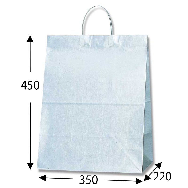 HEIKO 紙袋 ワイドバッグ M ブルー 10枚