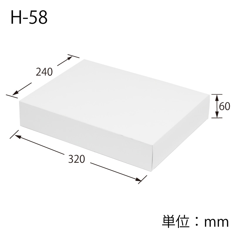 HEIKO 箱 白無地汎用ボックス H-58 10枚